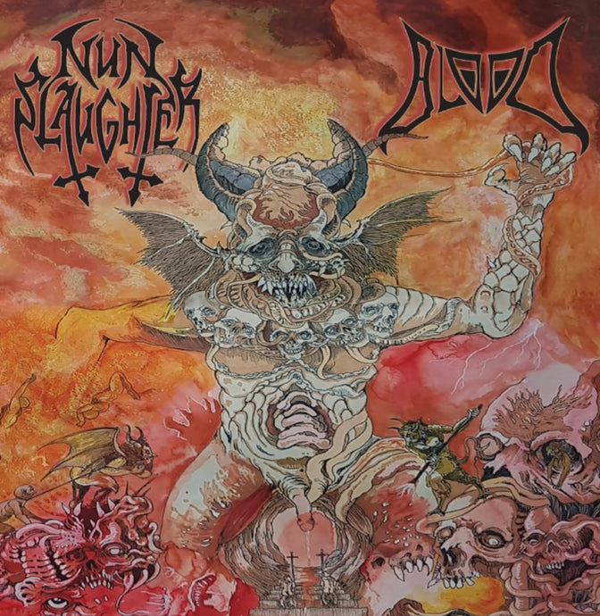 NUNSLAUGHTER / BLOOD - Split [HHR Pressing] (MCD)