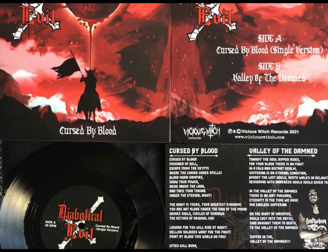 Diabolical Evil - Cursed By Blood 7”